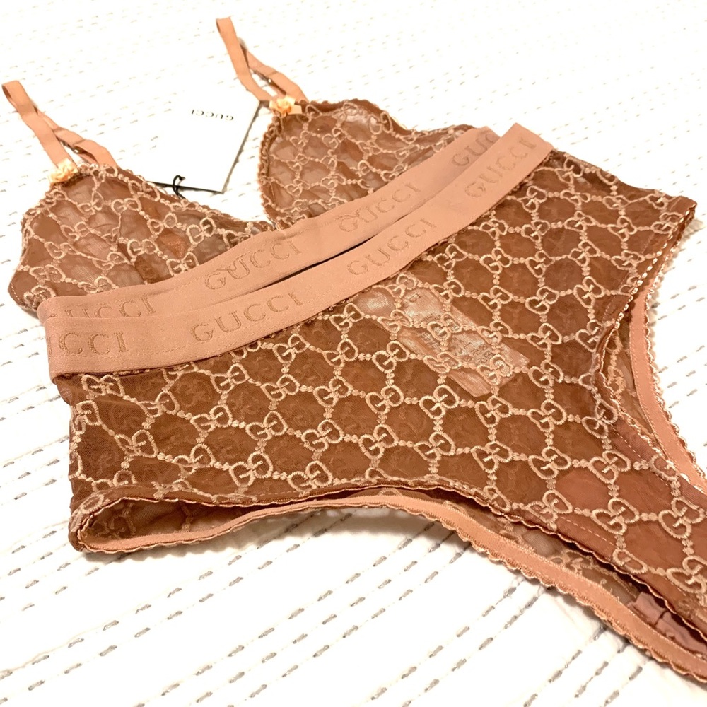 COPY - NWT ~ GUCCI Lingerie Set (in Nude) - Picture 12 of 14